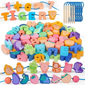 96 Pezzi Giochi Da Infilare per Bambini, Giochi Bambini 2 3 4 5 6 Anni, Frutta V - Foto 1 di 7