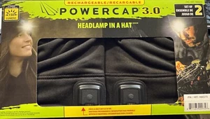 Rechargeable Powercap 3.0 Headlamp Hat - 150 Lumens - 2 Pack Black Hats New - Picture 1 of 2