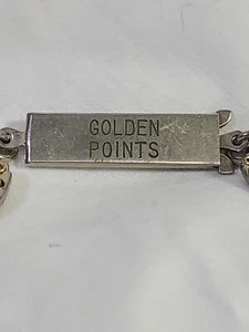 Golden Points Keychain Pull Apart Key Ring Fob Gold Tone 2.25" Vintage RARE HTF - Picture 1 of 9