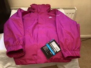 Trespass Skydive Fleece Jacket Kids 3-in-1 Light Purple Pink Size 5/6 NEW - Picture 1 of 7