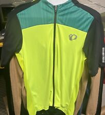 Pearl Izumi Elite Men's Neon Short Sleeve Biking Shirt Full Zip Size Large
