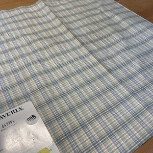 Waverly Vintage Pimlico Plaid Aqua/Buttercream 17” X 17”New - Picture 1 of 2
