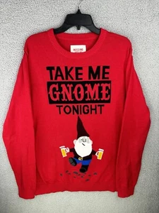 Maglione Brutto Natale Uomo XL Rosso "Prendimi Gnomo Tonight" - Foto 1 di 10