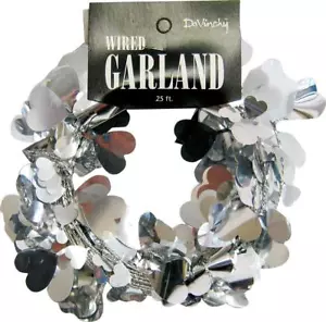 Silver Hearts 25' Wire Garland - Picture 1 of 1