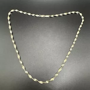 "Collar de cadena torcida Singapur de plata de ley de 18"" 6 g 925 L26" - Imagen 1 de 5