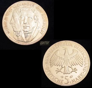 *GUTSE* ALEMANIA, 5 MARK 1967 F, PLATA, SIN CIRCULAR - Imagen 1 de 1