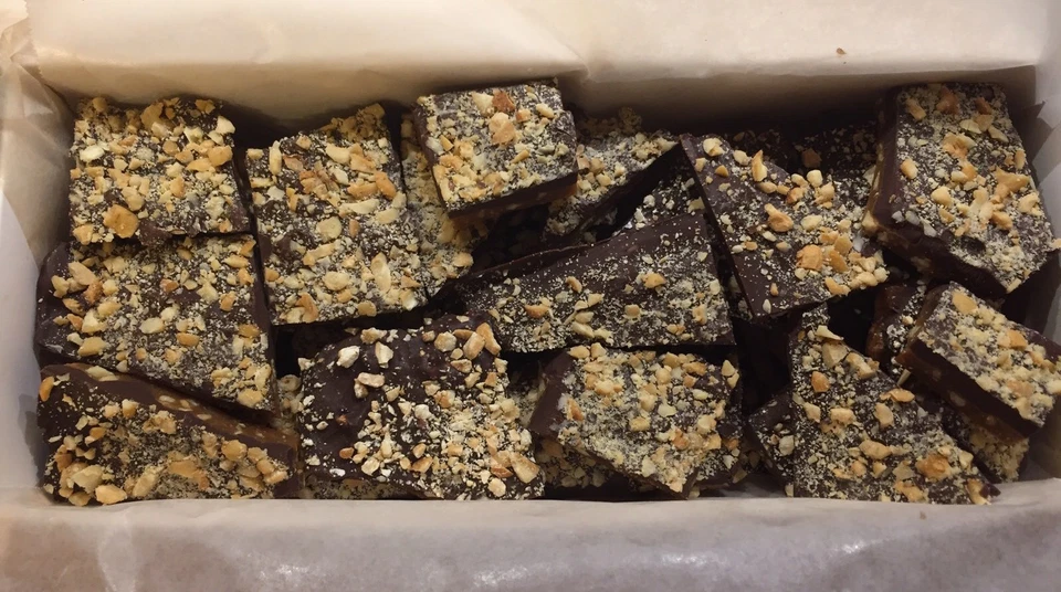 Delicious! Homemade Almond Toffee With Rich Milk Chocolate~2 Lbs English Toffee