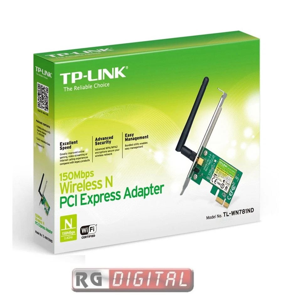 SCHEDA DI RETE PCI EXPRESS WIRELESS WIFI N 150 MBPS  TP-LINK TL-WN781ND - Immagine 1 di 1