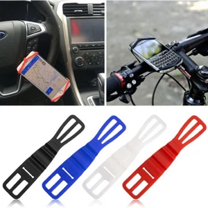 SILICONE Universale Elastico Moto Bicicletta Bici Mount Holder phone COLORI - Foto 1 di 11