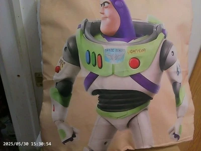 New Toy Story Buzz Lightyear 18 x 18 Super Soft Throw Pillow W/X-Mas Gift Bag - Image 1 of 4