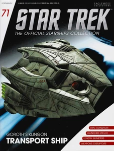 Eaglemoss Star Trek ~ #071 ~ GOROTH'S KLINGON TRANSPORT ~ MAGAZINE ONLY - Bild 1 von 4