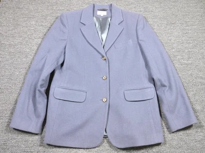 Blazer LL Bean Mujer 12 Azul Lana Mezcla Cachemira Hecho en EE. UU. Chaqueta Forrada Clásica Foto 1 de 4