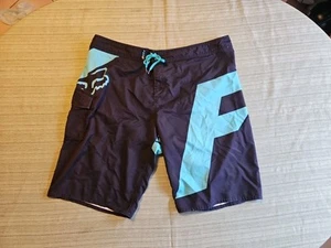 Fox Racing Board Shorts Men's Size 40 Black And Green - Picture 1 of 3