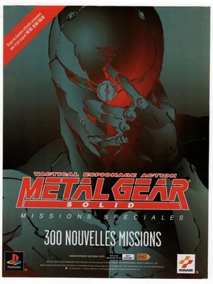 1999 Metal Gear Solid Vintage Original PRINT AD | Konami Video Game Playstation - Image 1 of 2