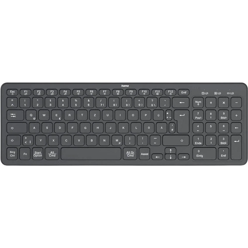 Hama Wk-300 Tastatur Kabellos Schwarz 00173057 (4047443520395)