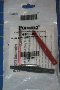 Pomona 6383-02 Banana Plug User Installed Black / Red - Picture 1 of 1