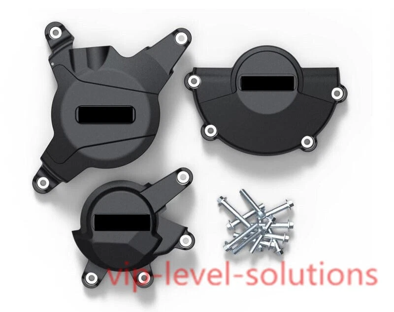 3x Cubierta protectora de motor negra mate para Honda CBR600RR 2007-2023 Foto 1 de 4