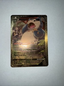Snorlax Gold Foil Fan Art Display Card Hp150 Unfazed Fat 💥💥💥 - Picture 1 of 2