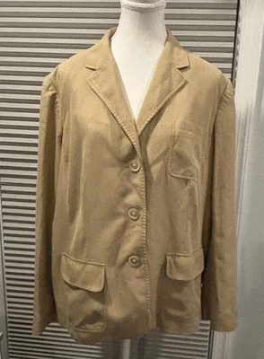 Jaqueta Blazer Vintage Ralph Lauren Feminina Bronzeada Terno Tamanho 18W Forrado Outono Inverno Trabalho - Imagem 1 de 4