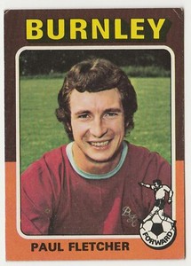 Topps Football Red & Grey Back 1975 #117 Burnley -Paul Fletcher - VG Condition