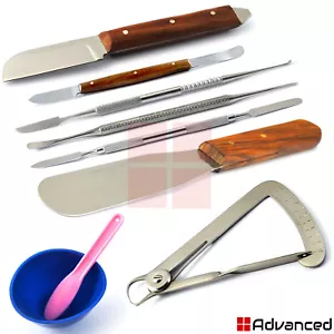 8 Pcs Lab Mixing Tools Lwanson Gauge Wax And Modelling Carvers Spatulas Knives - Picture 1 of 10