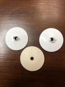 Two SPOOL CAPS Large & 1 Felt Husqvarna Viking - Picture 1 of 2