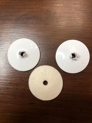 Two SPOOL CAPS Large & 1 Felt Husqvarna Viking - Image 1 of 2