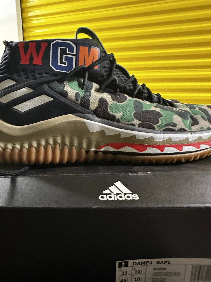 adidas A Bathing Ape x Dame 4 Green Camo - огромный выбор по