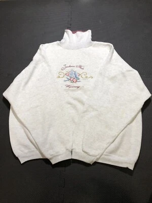 Sudadera De Colección Años 90 Jackson Hole Wyoming Cuello Alto - Hecha en EE. UU. - Talla XL Foto 1 de 4