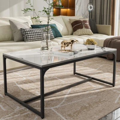 Modern Luxury Marble Coffee Table Tea Center Table for Living Room Couch Lounge - Image 1 of 4