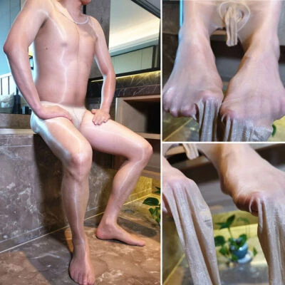 Herren Ultrathin Bodystocking Glänzend Body Strumpfhose Overall Nylons Bodysuit - Bild 1 von 4