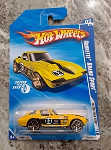 Hot Wheels 1963 Chevy Corvette Grand Sport Faster Than Ever 63 Yellow 130/240 - Picture 1 of 2