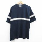 Xl/Used Short Sleeve Vintage T-Shirt Men'S 00S Plain V-Neck Navy 23Jul22 Used