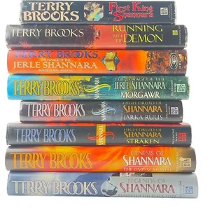Terry Brooks Book Lot of 8 Shannara Series + Running w the Demon HC Dust Jackets - Picture 1 of 8