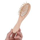 2pcs Natural Wooden Hair Brush Paddle Brush Head Scalp Massage Comb