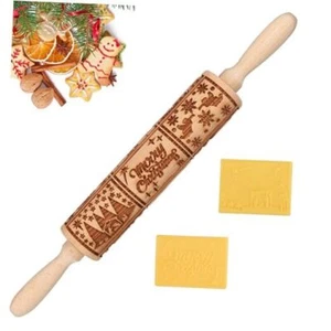Christmas Nativity Embossed Rolling Pin - Perfect Classics Nativity Rolling Pin - Picture 1 of 7