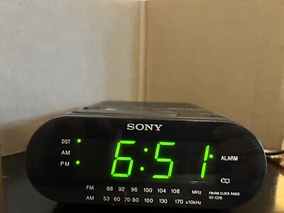 Sony Dream Machine Clock Radio - Black (ICFC218) - Image 1 of 4