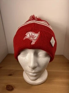 Tampa Bay Hombre Puño Tejido Sombrero con Pom Pro Fútbol Gorro Rojo/Negro - Imagen 1 de 5