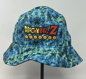 Dragon Ball Z Bucket Hat Cap Tie Dye Blue Green Toei Animation Bird Studio OSFM - Picture 1 of 6