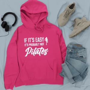 Its Probably Not Pilates Hoodie Gym Fitness Workout Yoga Exercise Funny Gifts - Picture 1 of 24