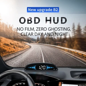 Head Up Display Water Temperature Alarm HUD OBD2 Monitor Engine Health B2 - Picture 1 of 8