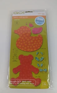 Troquel de corte de tela AccuQuilt GO BEBÉ BEBÉ #55037 formas pato oso NUEVO - Imagen 1 de 4