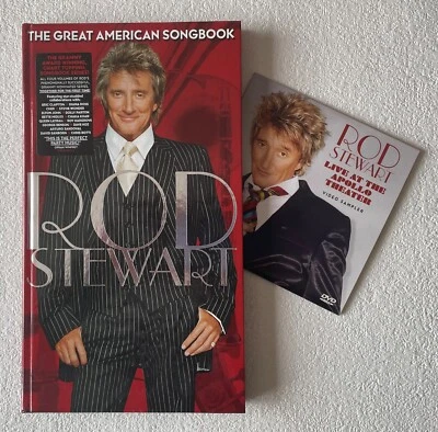 ROD STEWART~THE GREAT AMERICAN SONGBOOK~UK 4 CD BOX SET + BOOKLET & BONUS DVD - Image 1 of 4