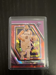 Jalen Brunson Red Cracked Ice New York Knicks