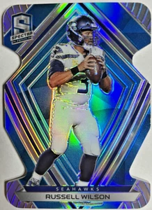 Russell Wilson 2020 Panini Spectra Neon Blue Die Cut #37 /50 - Picture 1 of 2