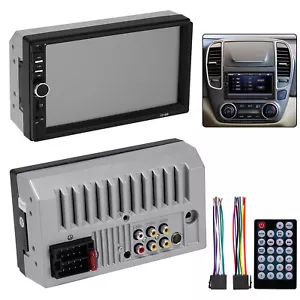 7" Double 2 DIN Car Stereo Radio MP5 Touch Screen Bluetooth FM USB + Rear Camera - Picture 1 of 12