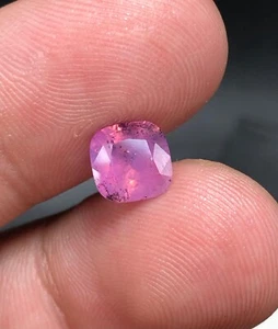 2.40 Ct Natural Pink Sapphire with Orange Shade Cushion Shape Gemstone - Picture 1 of 9