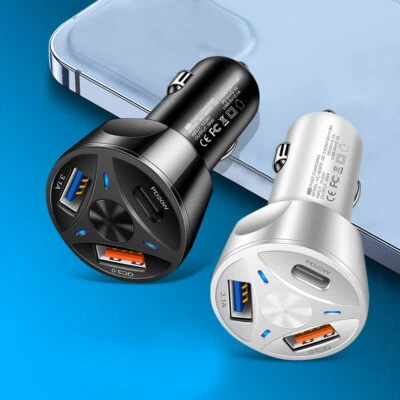 2-USB PD 20W Type-C Car Charger Fast Adapter For Samsung iPhone 14 13 12 Pro Max - Image 1 of 4