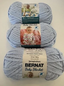Bernat Babydecke super sperriges Garn Menge 3 ~ 3,5 Unzen Knäuel babyblau 03202 - Bild 1 von 6