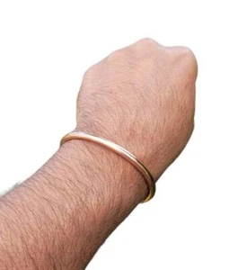 Copper Round Clip Kids Bracelet Cuff Adjustable Size Hindu Tamba Kada Kara Y7 - Picture 1 of 10